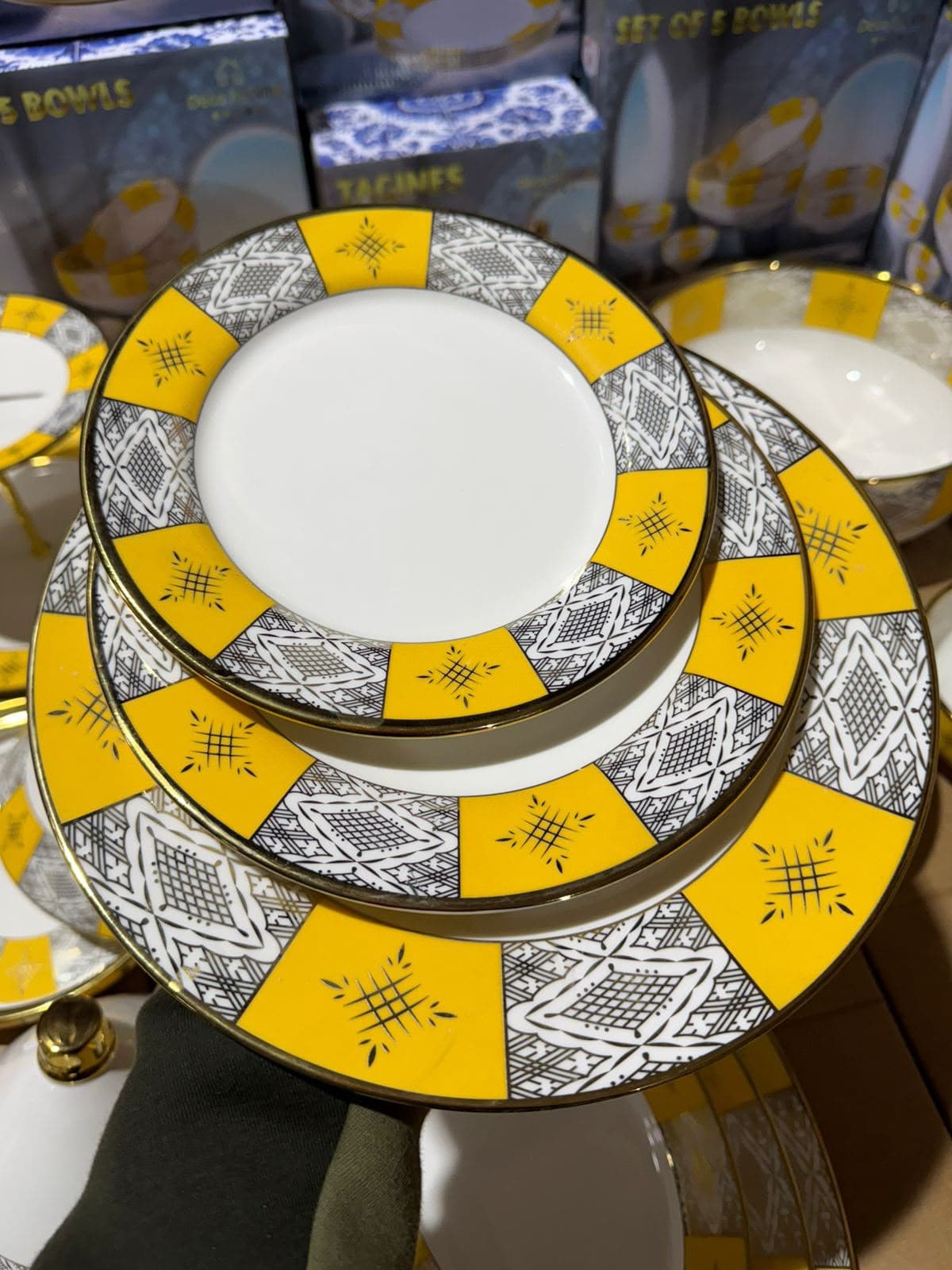 Plateau décoratif doré