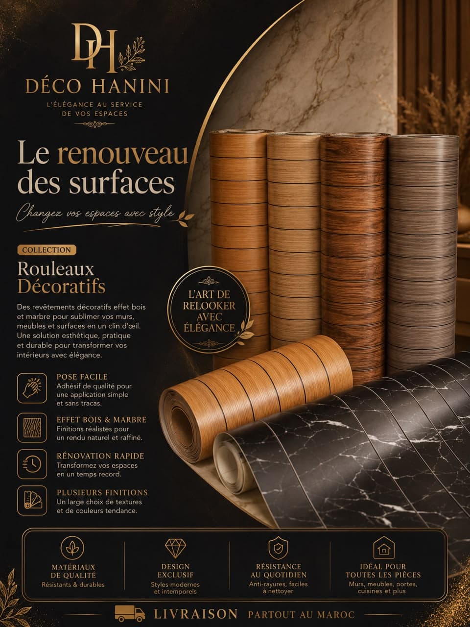 Rouleaux adhésifs décoratifs
