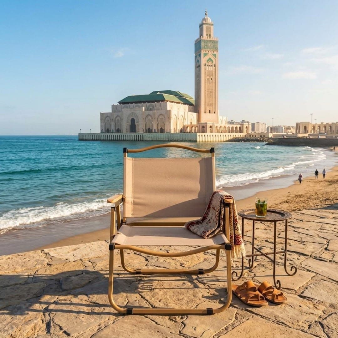 Chaise basse pliante de plage
