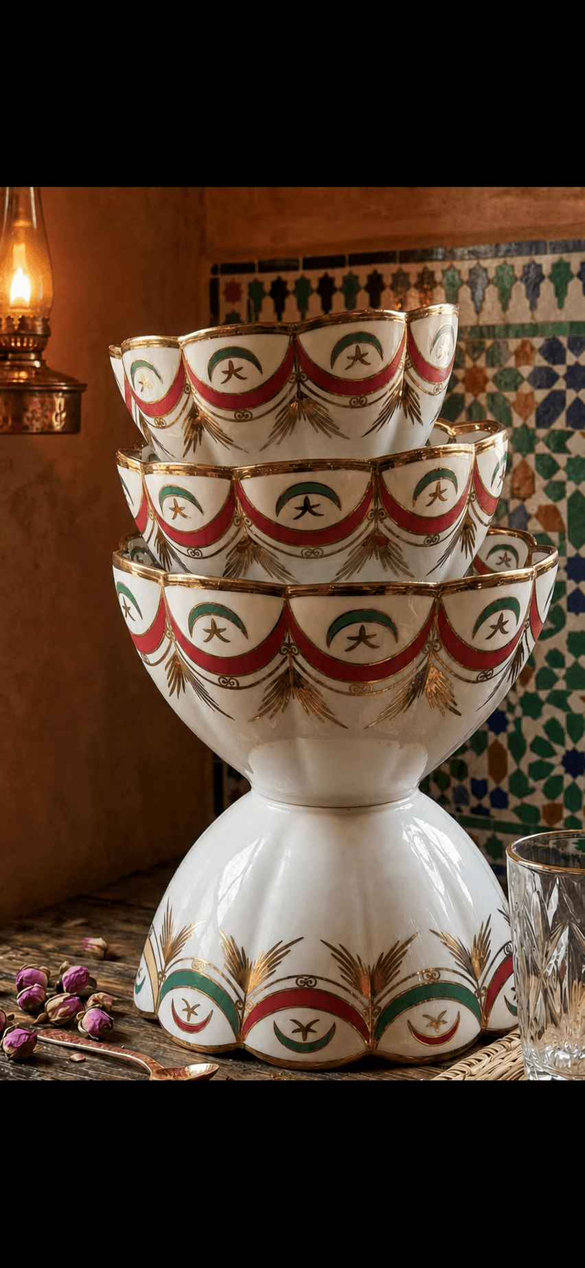 Coupe marocaine decorative sur pied